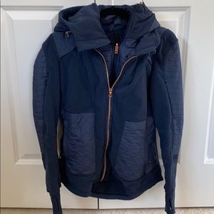 Navy fleece Lululemon jacket